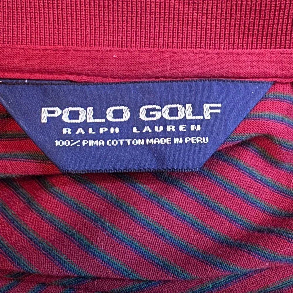 Ralph Lauren Robert Trent jones 100% Pima cotton polo shirt xl striped